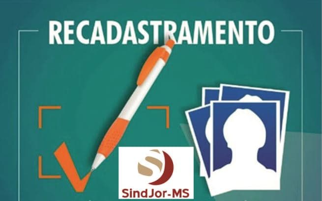 Recadastramento do Sindjor/MS: atualize seus dados