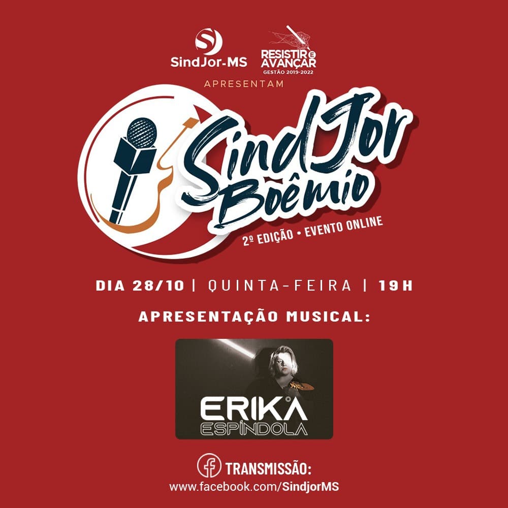 Sindjor-MS anunciará novidades para jornalistas em live no dia 28