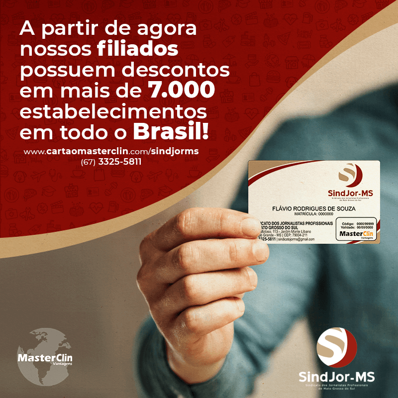 Sindjor-MS firma parceria para descontos em mais de 7 mil estabelecimentos do País