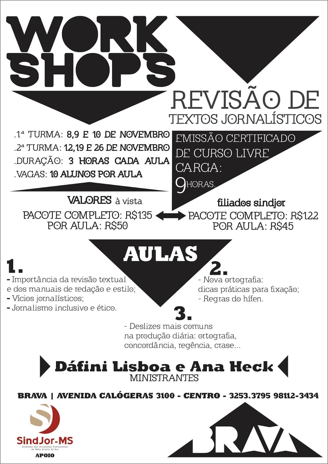 Filiados do Sindjor-MS têm desconto em Workshop de Revisão de Textos