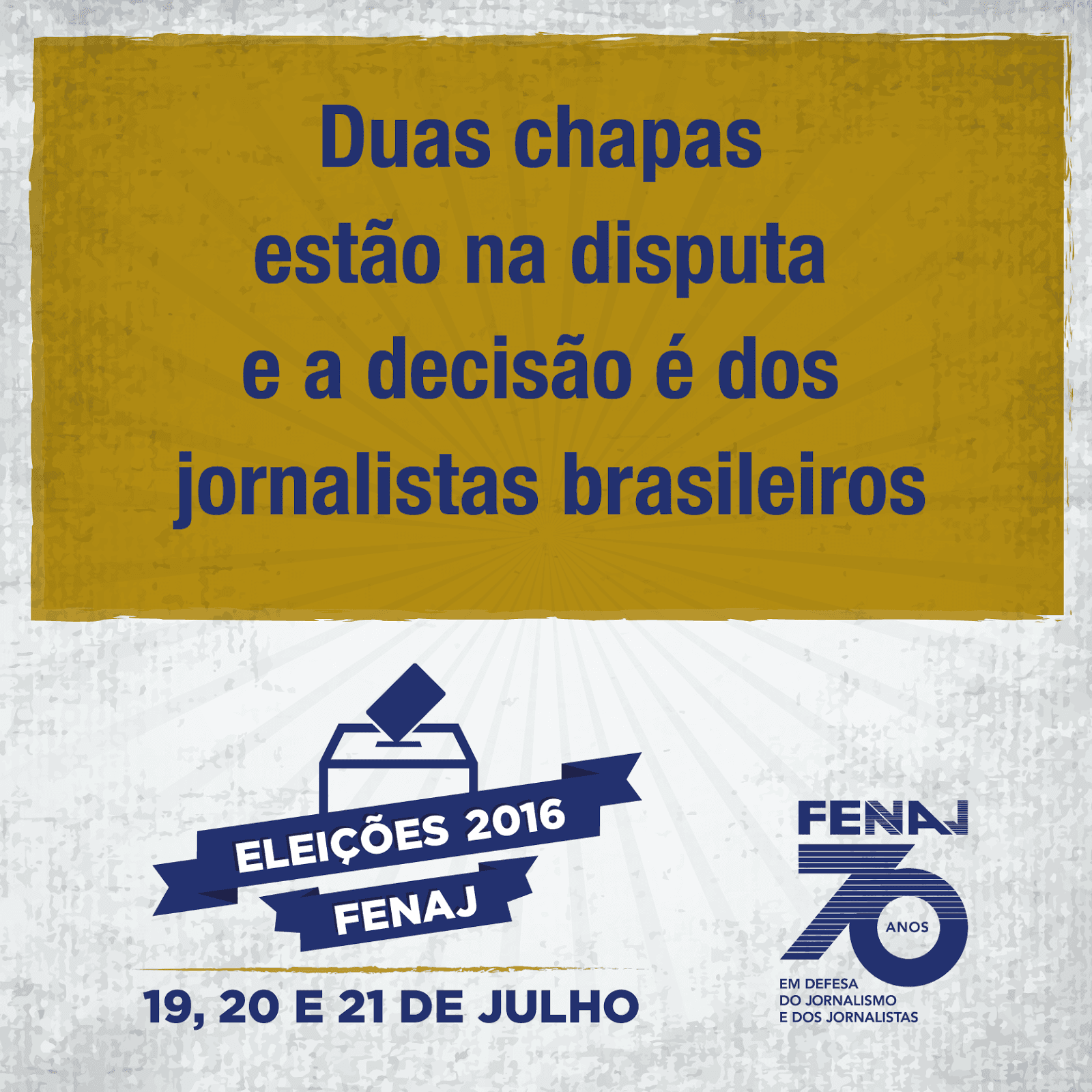 Eleição da Fenaj começa nesta terça-feira (19)