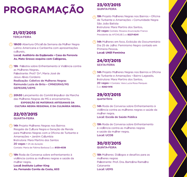 Evento marca Dia Internacional das Mulheres Negras da América Latina e do Caribe