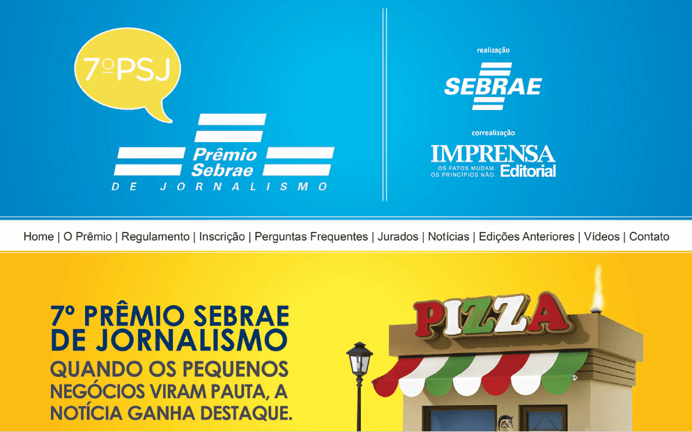 Inscrições abertas ao 7º Prêmio Sebrae de Jornalismo