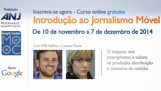Inscrições abertas ao urso conline em português "Introdução ao Jornalismo Móvel"